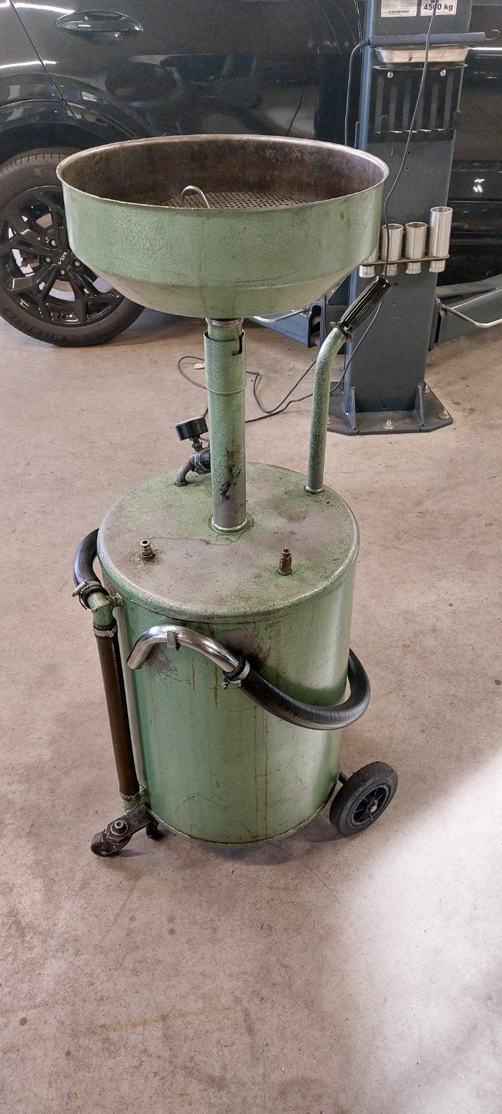 Olie opvangwagen / Olie opvangbak met drukregelaar, Ophalen, Gebruikt