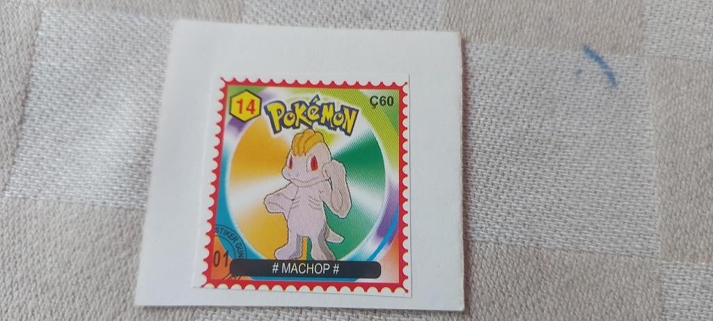 pokemon postzegel gelimiteerd zeldzaam Machop fraai, Ophalen of Verzenden, Nieuw, Overige typen