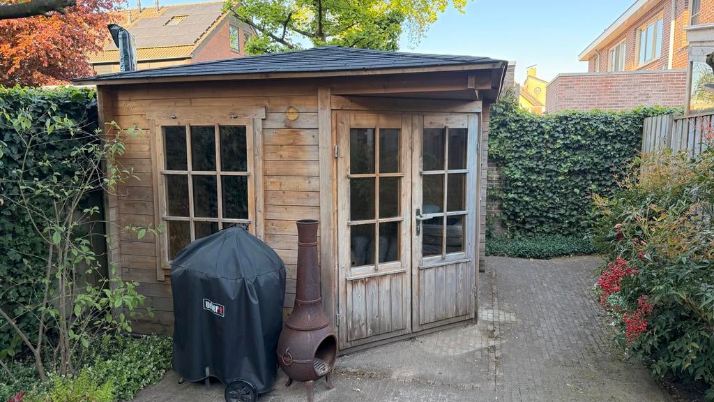 UITVERKOOP - Houten tuinhuisje/berging - ca. 300x300 cm, Ophalen, Gebruikt, Hout, Overige typen