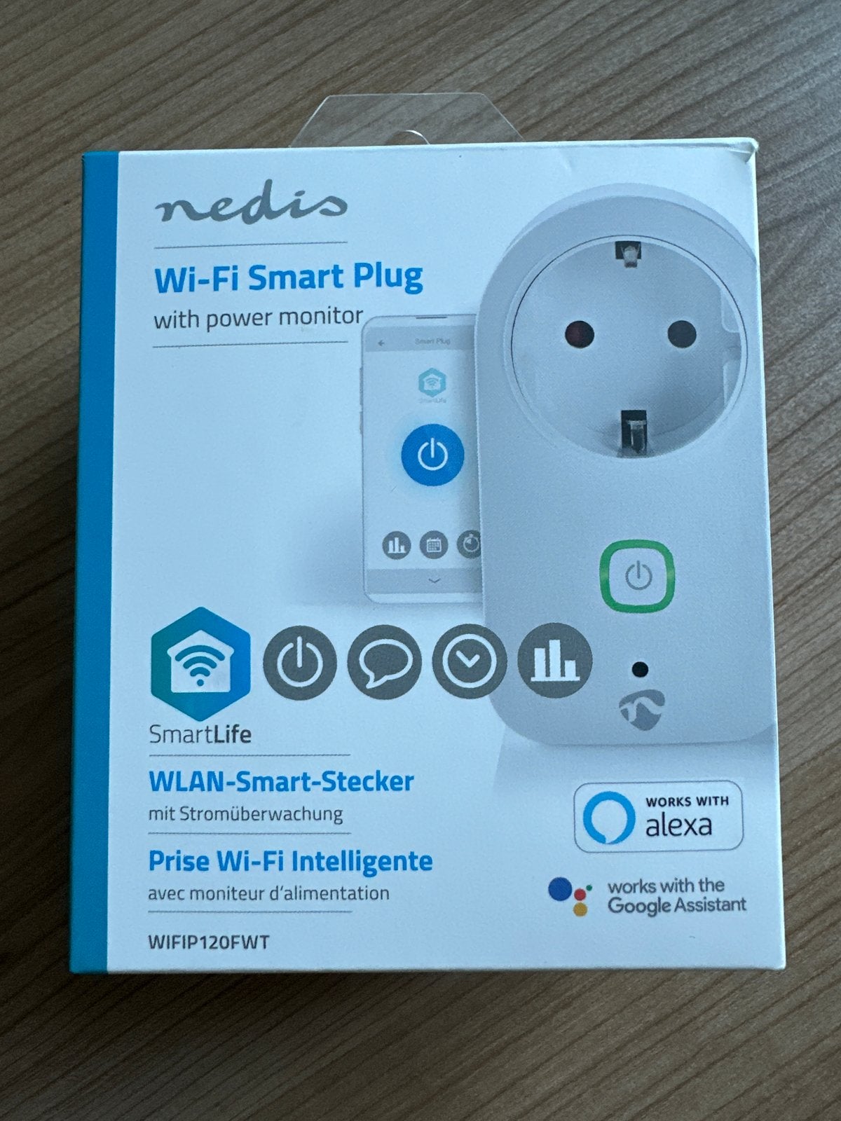 Nedis Wi-Fi Smart Plug met energiemonitoring, Ophalen of Verzenden, Nieuw