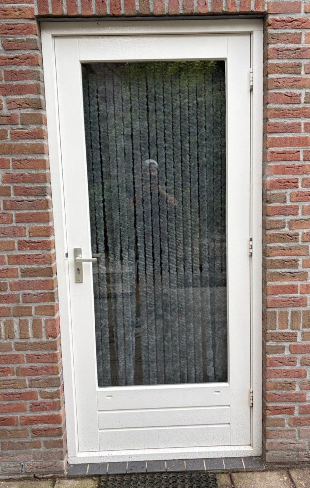 buitendeur tuindeur achterdeur met kozijn hardhout, Gebruikt, Deurkozijn, 150 tot 225 cm, Inclusief glas