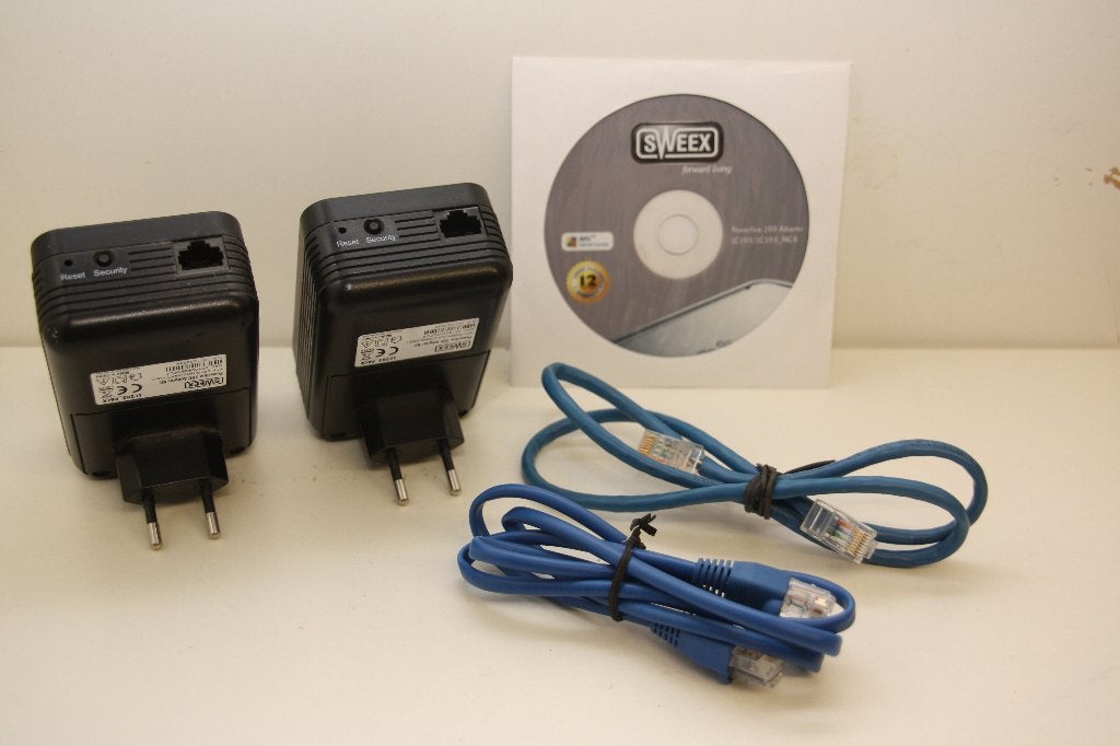 Sweex Powerline Ethernet Adapter 200 Mbps Twinpack., Ophalen of Verzenden, Zo goed als nieuw, Sweex