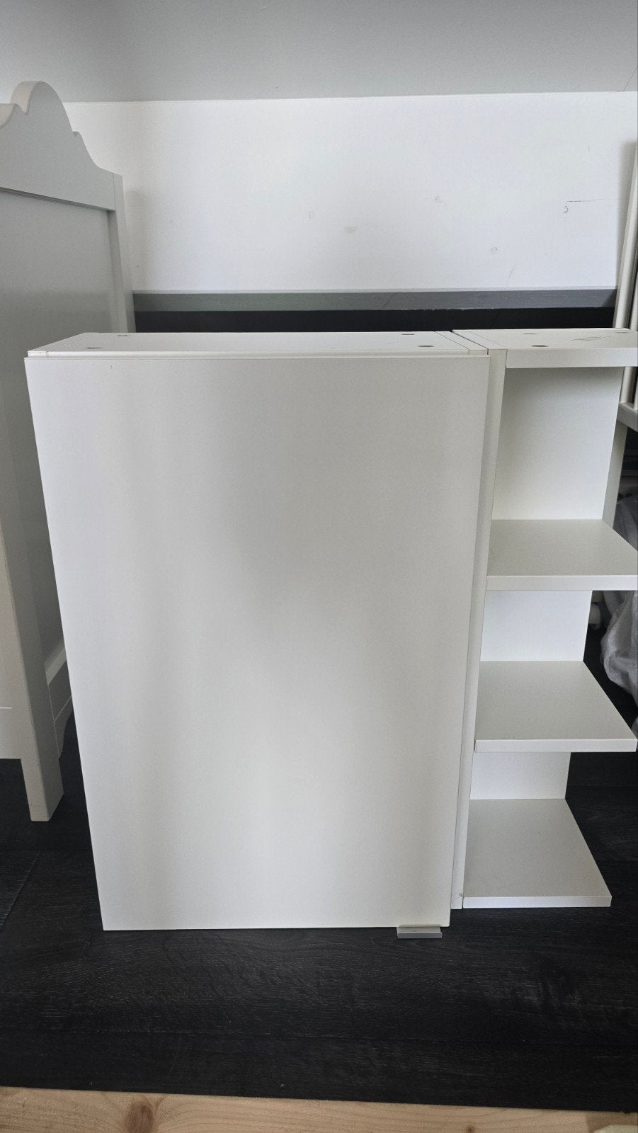 Witte kast met planken, Ophalen, Gebruikt