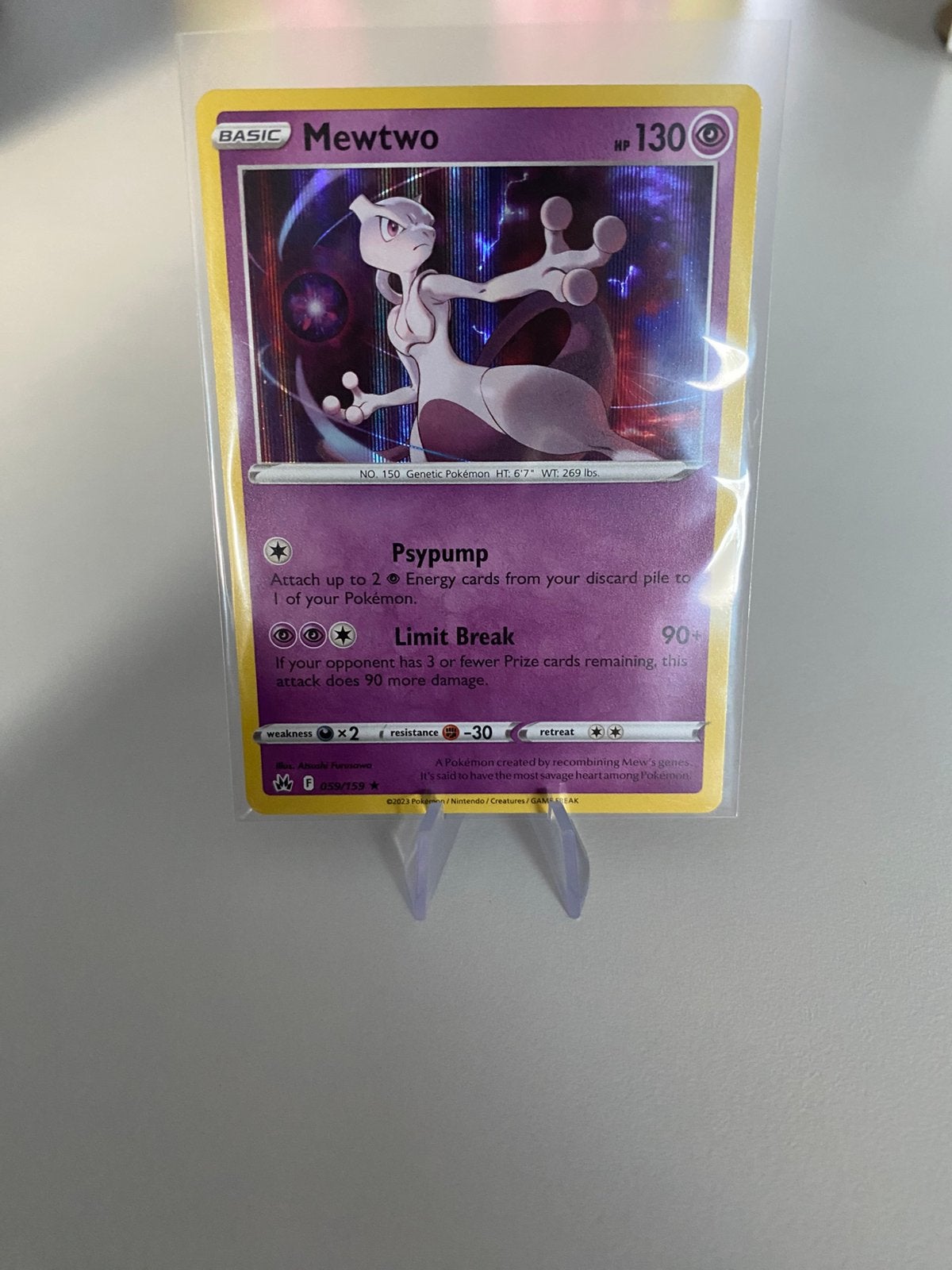 Mewtwo Holo NM, Ophalen of Verzenden, Zo goed als nieuw
