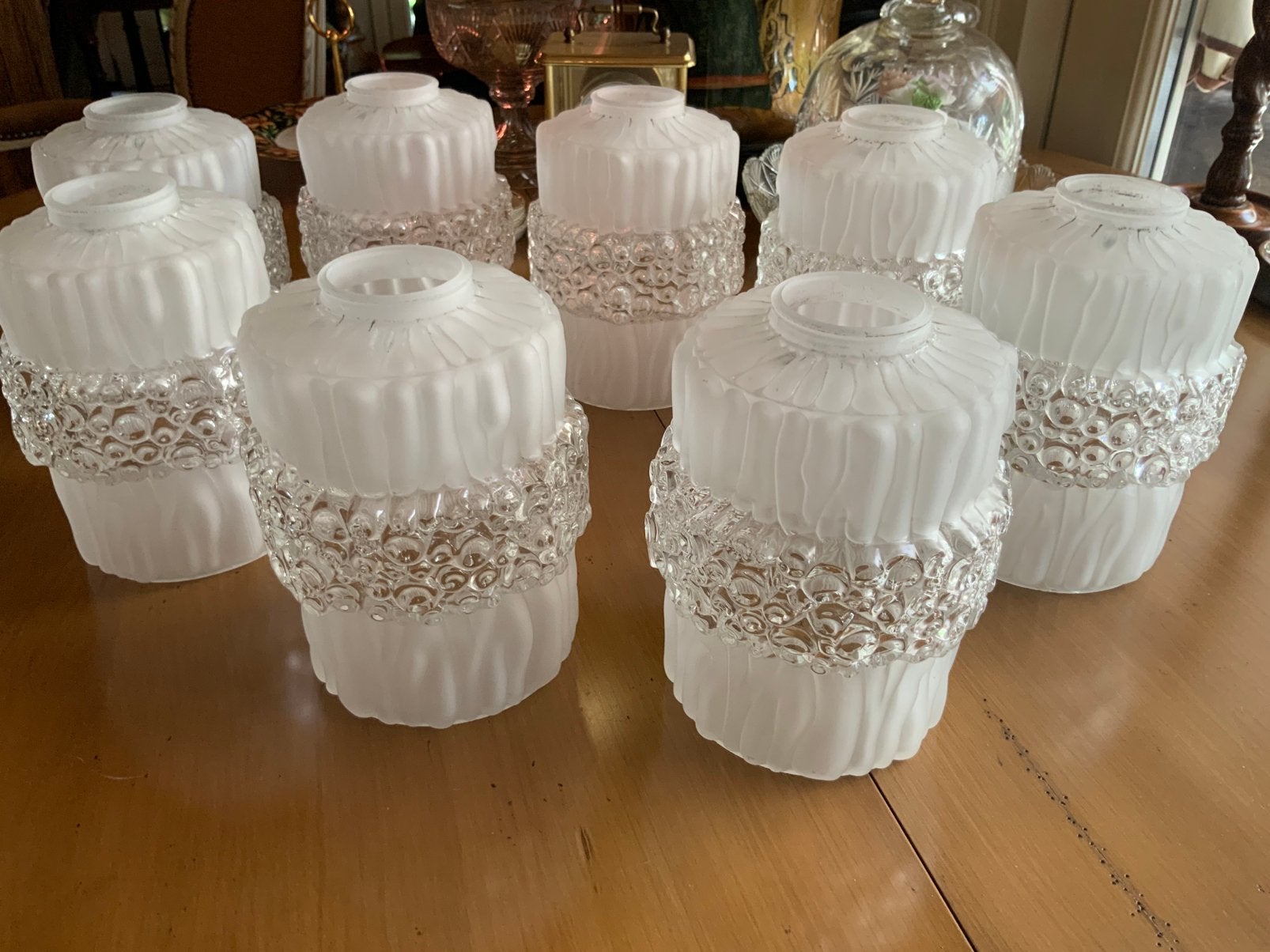 8 glazen voor bv voor hanglamp Glashutte Limburg ? Bubbels, Ophalen of Verzenden, Zo goed als nieuw, Minder dan 50 cm