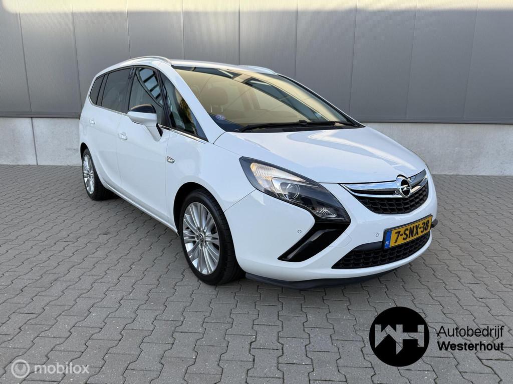 Opel Zafira Tourer 1.4 Berlin 140PK Volledig onderhouden! NW, Euro 5, Gebruikt, 4 cilinders, Wit
