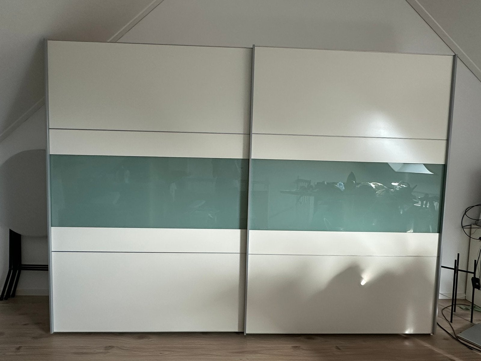 Kledingkast met glazen schuifdeuren 298 x 217 x 62 cm, Huis en Inrichting, Kasten | Kledingkasten, Ophalen, Gebruikt, 200 cm of meer