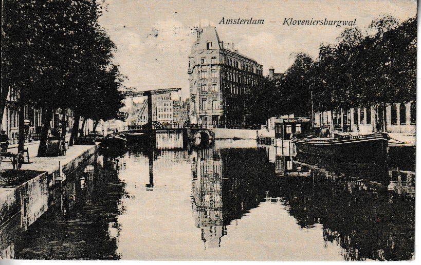 AMSTERDAM - KLOVERNIERSBURGWAL, Ophalen of Verzenden, 1920 tot 1940, Gelopen, Noord-Holland