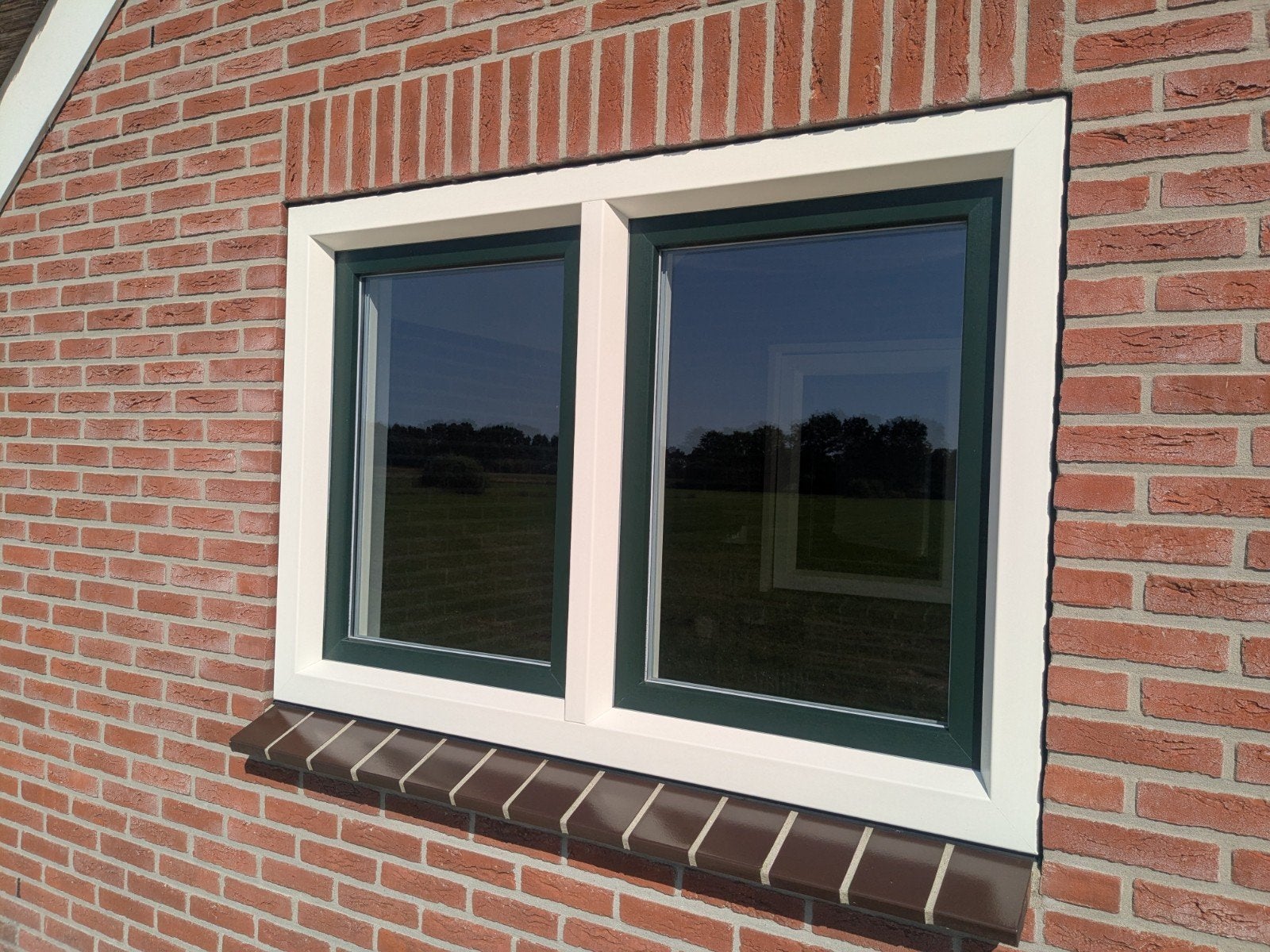 Kunststof kozijn met Dubbelglas - Zo goed als nieuw, Ophalen, Gevelraam of Ruit, 80 tot 120 cm, Zo goed als nieuw
