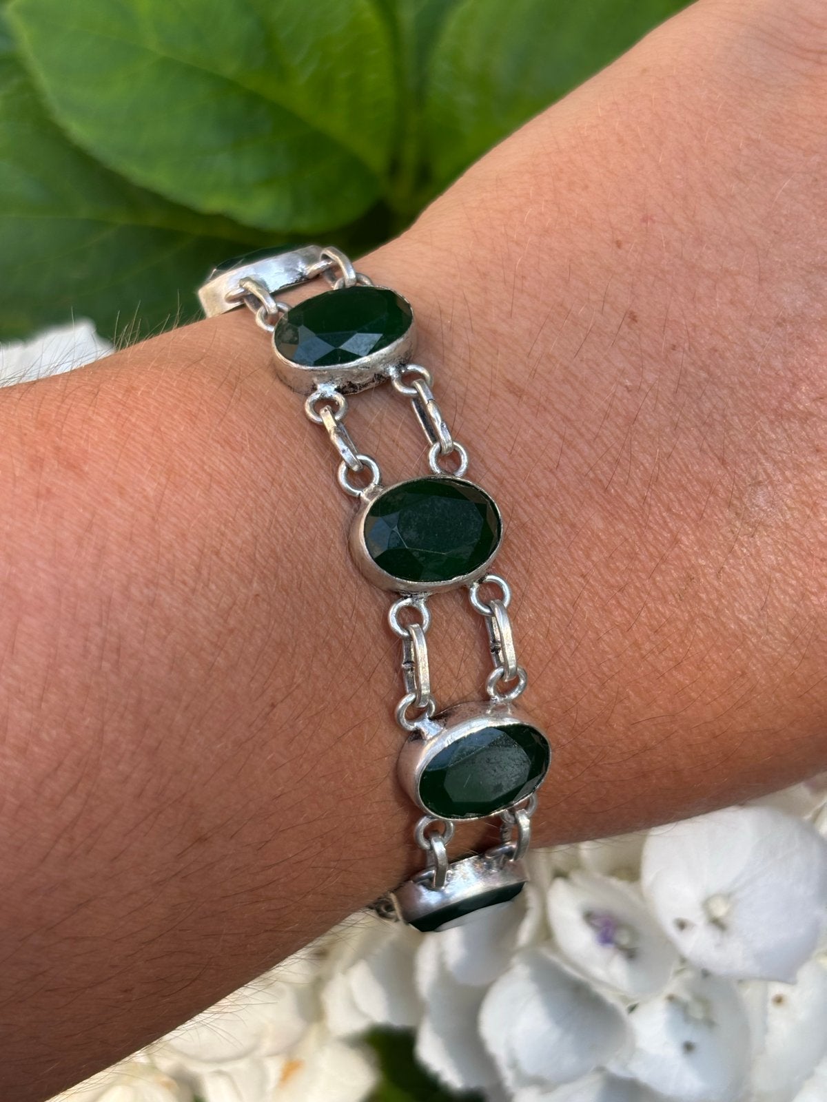 Groene Onyx Armband - Handgemaakt, Nieuw, Ophalen of Verzenden, Met edelsteen, Groen