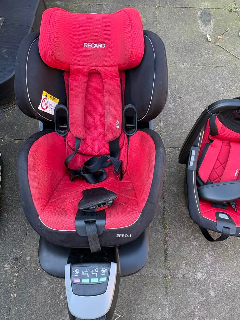 Recaro Zero.1 autostoel met uitneembare Maxi-Cosi, Gebruikt, 0 t/m 18 kg, Verstelbare rugleuning, Isofix