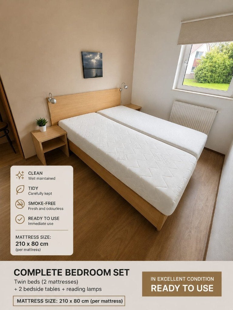 bed, Huis en Inrichting, Slaapkamer | Bedden, Zo goed als nieuw, Eenpersoons, 80 cm, 210 cm, Hout, Ophalen of Verzenden