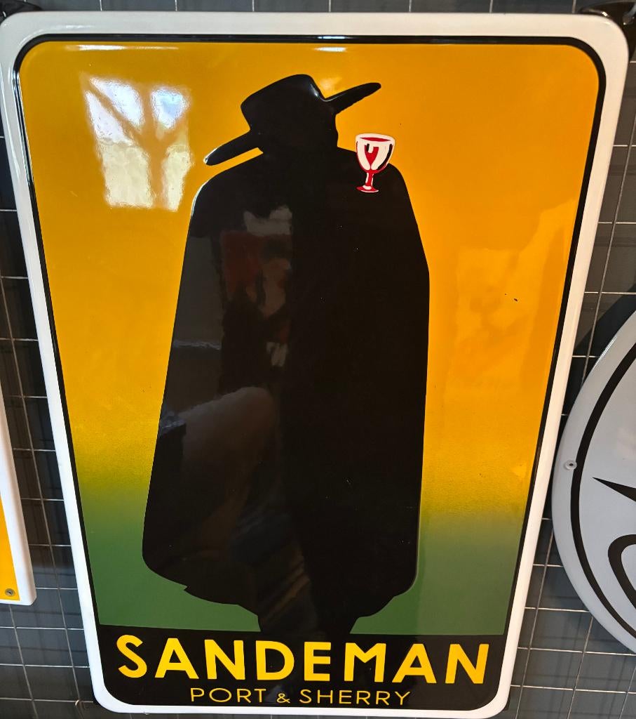 emaille reclamebord sandeman, Ophalen of Verzenden, Nieuw, Reclamebord