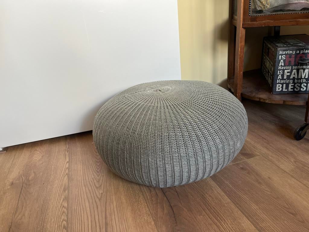 Grijze IKEA Poef, Ophalen, Gebruikt, Stof, 50 tot 75 cm