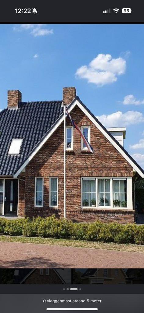 Staande vlaggenmast vintage hout jaren 80, Ophalen, Gebruikt
