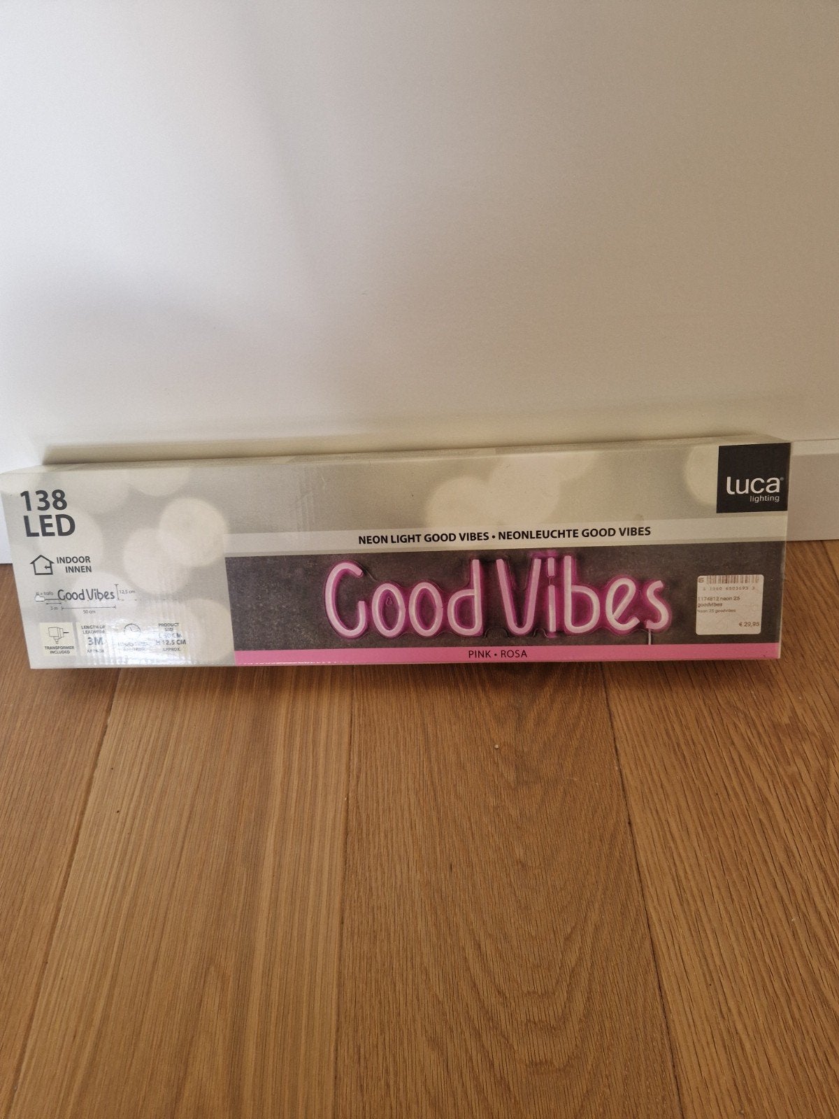 Neon LED Licht 'Good Vibes' - Roze, Ophalen of Verzenden, Nieuw, Roze