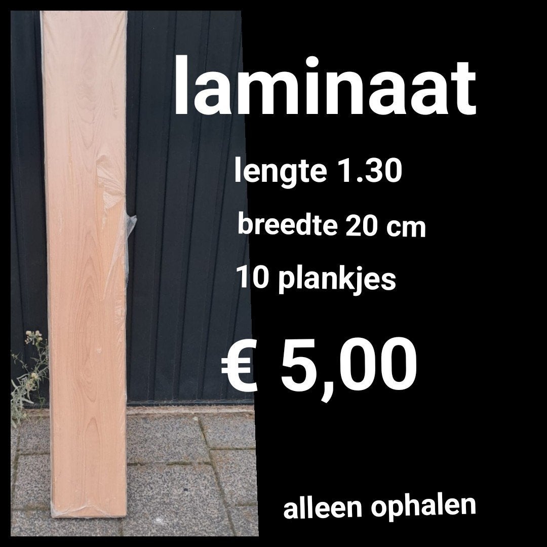 Laminaat - 10 planken (1.30m x 20cm), Ophalen, Gebruikt, Minder dan 5 m², 10 tot 30 cm