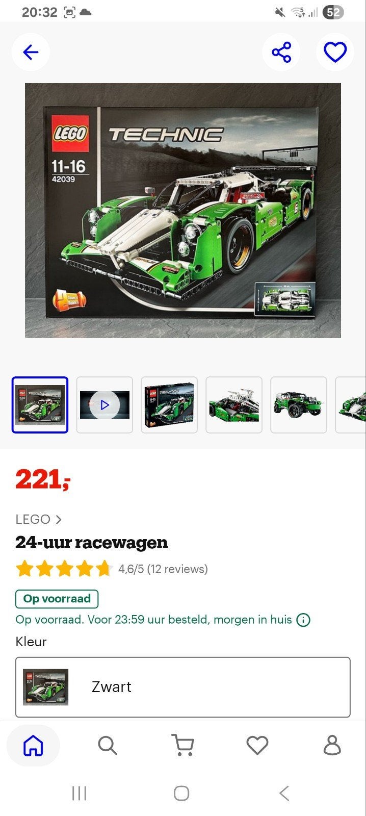 Lego 42039 24 uur Le Man race Car, Ophalen of Verzenden, Nieuw
