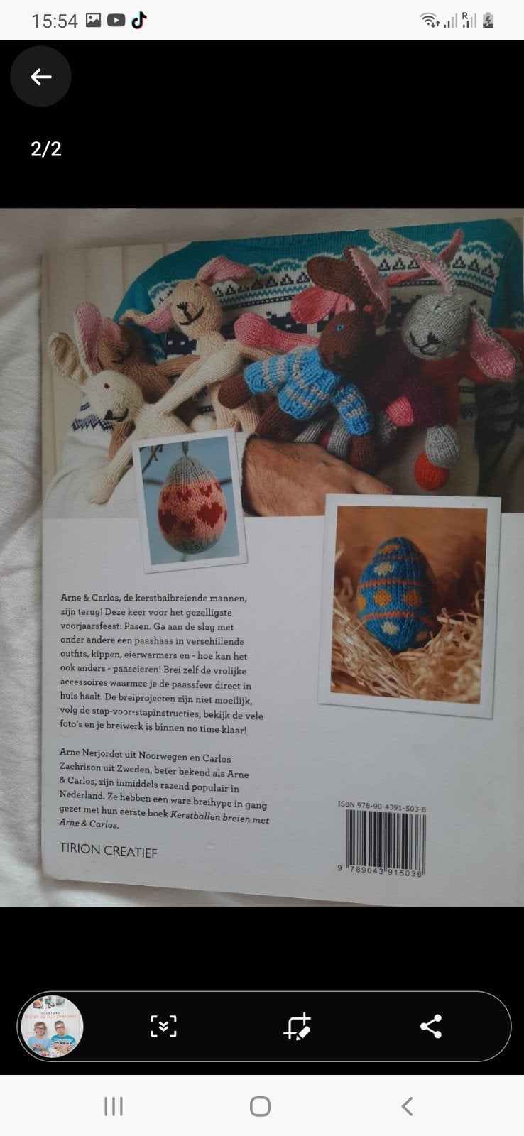 Arne en Carlos breien op hun Paasbest, Ophalen of Verzenden, Breien, Patroon of Boek