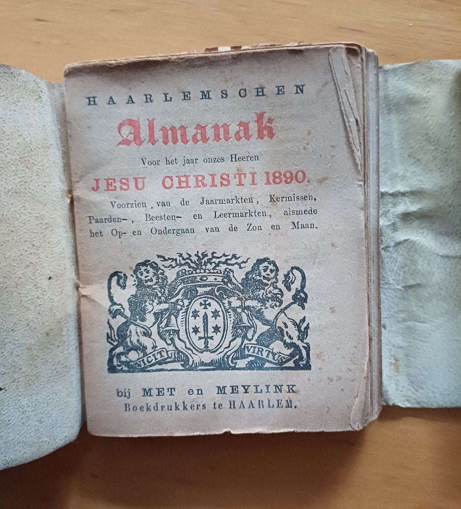 2+1 GRATIS! Haarlemschen Almanak voor het jaar 1890, Ophalen of Verzenden, Haarlemschen Almanak