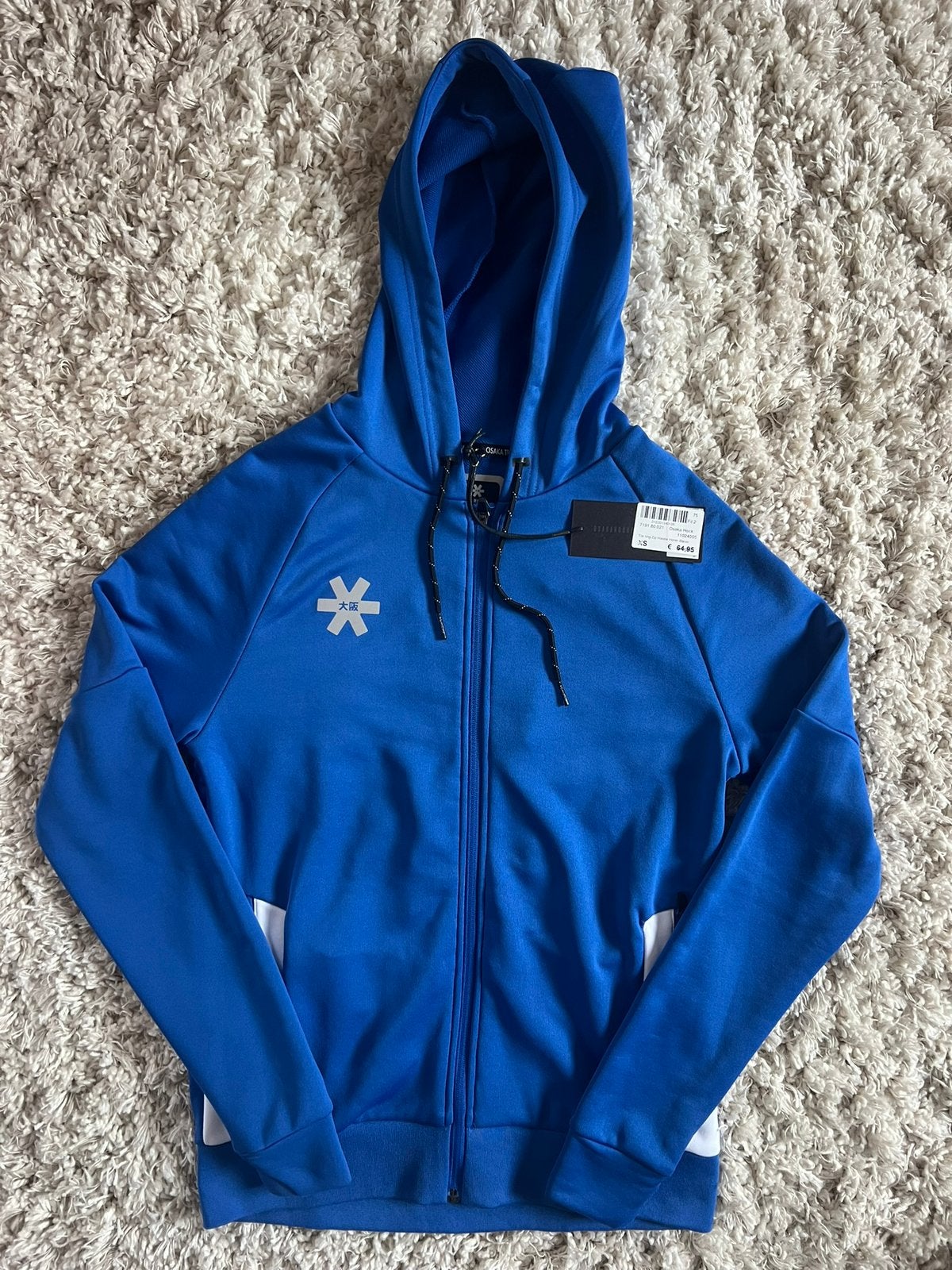 Osaka hoodie / trainingsjack blauw – nieuw met label Xs, Kleding | Heren, Blauw, Nieuw, Ophalen of Verzenden, Algemeen