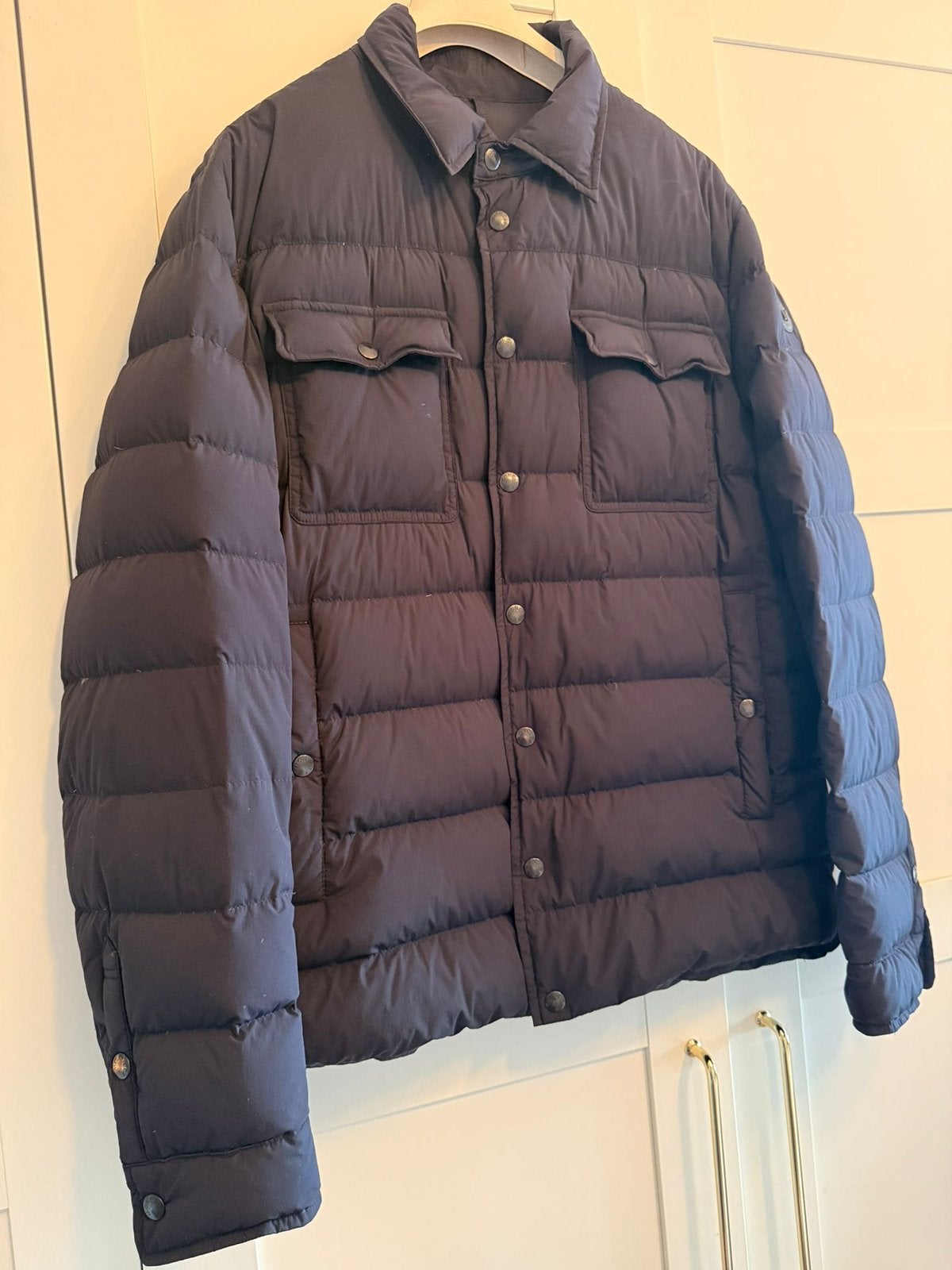 Exclusieve Mon Cler jas, Ophalen of Verzenden, Zo goed als nieuw, Overige maten, Blauw