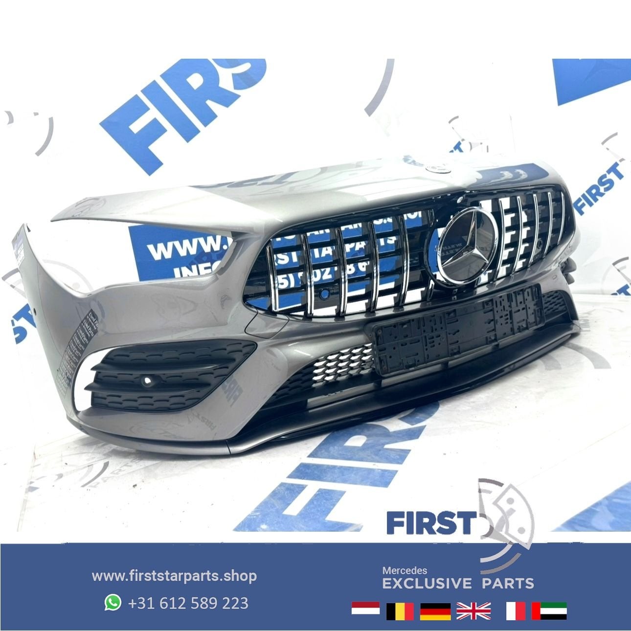 W118 BUMPER C118 X118 CLA AMG LINE VOORBUMPER COMPLEET + GT, Gebruikt, -, Voor, Ophalen of Verzenden