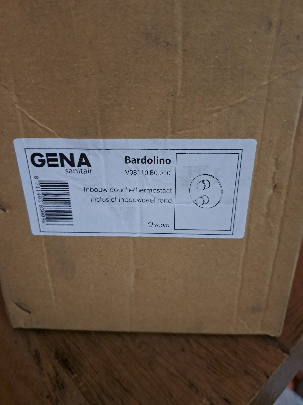 Gera Bardolino Inbouw Douchethermostaat Chroom 2 stuks, Ophalen of Verzenden, Nieuw, Chroom, Douche