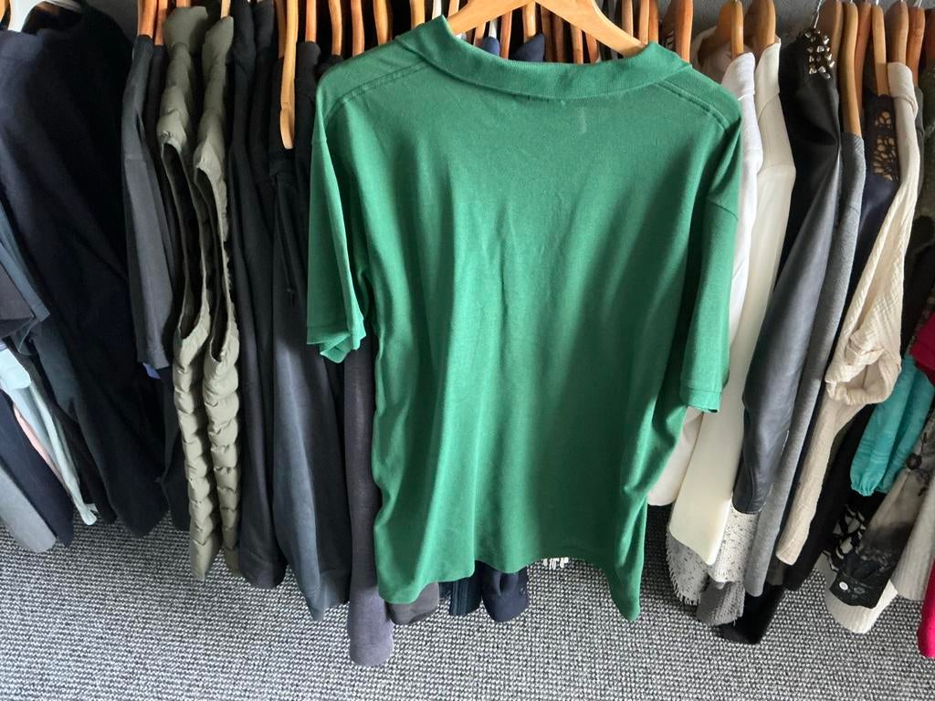 Lacoste Polo Shirt - Groen en rood orginele, Kleding | Heren, Ophalen of Verzenden, Zo goed als nieuw, Maat 52/54 (L), Groen