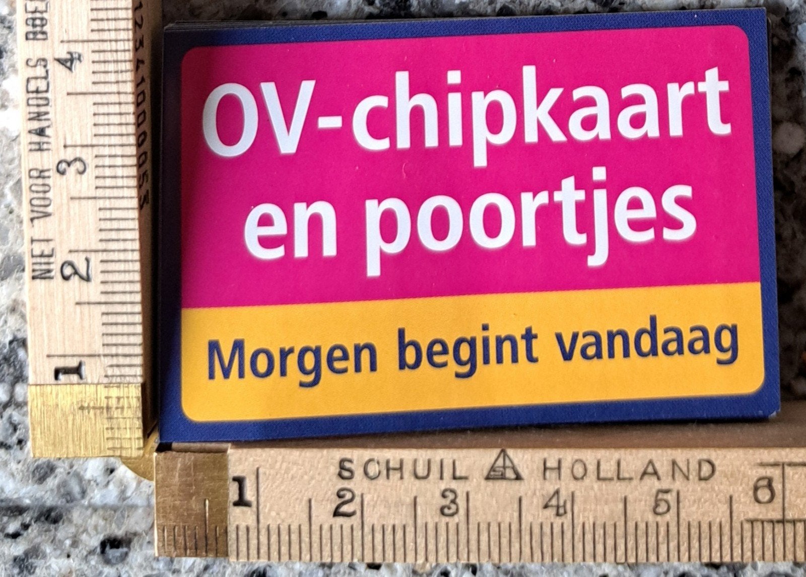 Sticker OV-chipkaart en poortjes NS morgen begint, Verzamelen, Ophalen of Verzenden, Zo goed als nieuw