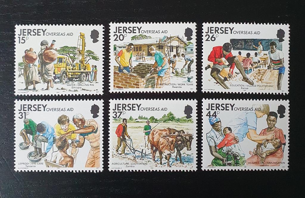 Jersey 1991 Ontwikkelingshulp Michel 553-558 postfris, Postzegels en Munten, Postzegels | Europa | Overig, Verzenden, Overige landen