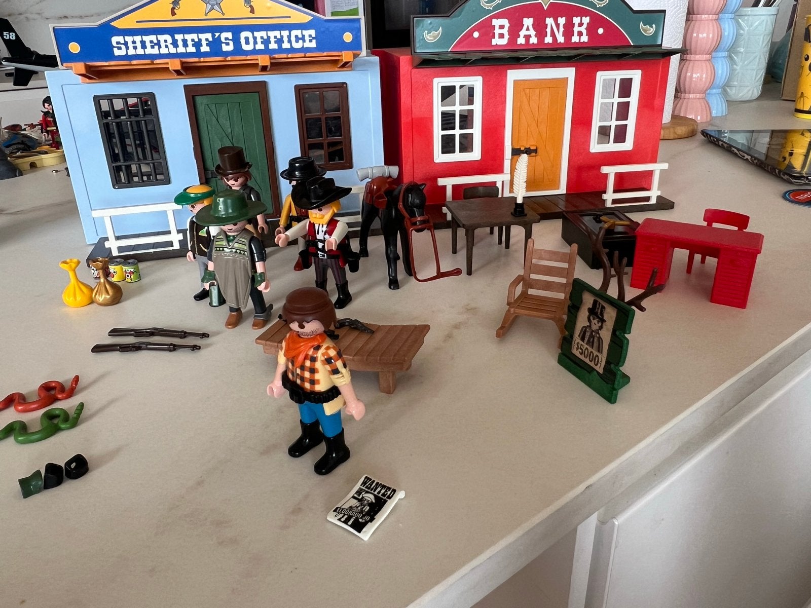Playmobil Western Sheriff's Office & Bank met extra's, Kinderen en Baby's, Speelgoed | Playmobil, Gebruikt, Gebouw, Complete set