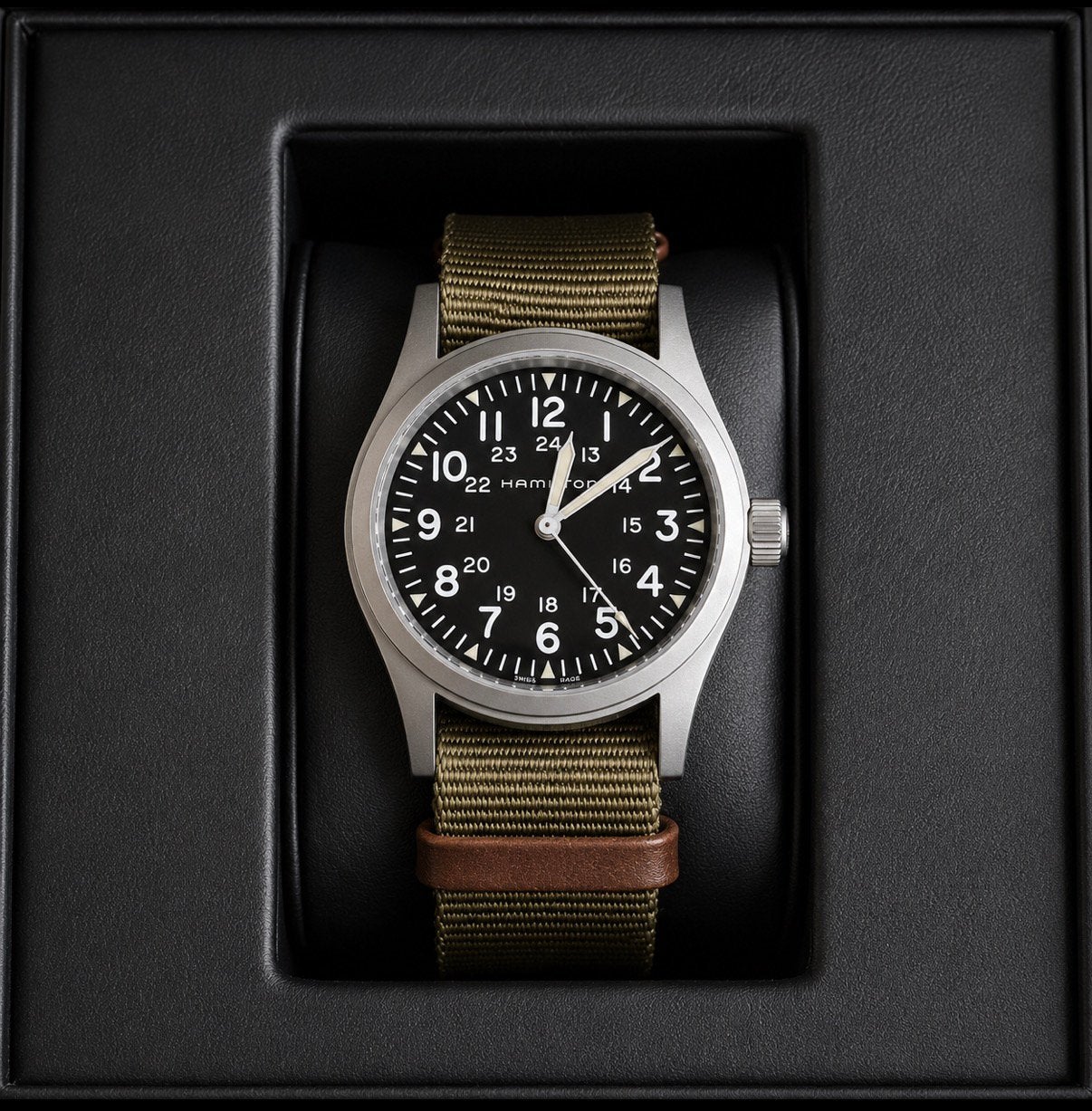 Hamilton Khaki Field Mechanical 38mm – Full Set, Sieraden, Tassen en Uiterlijk, Horloges | Heren, Nieuw, Polshorloge, Overige merken
