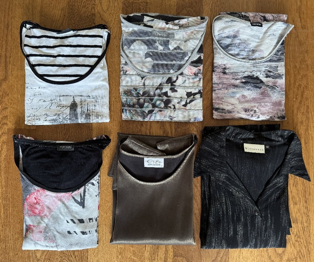 6x shirt blouse maat 42, Kleding | Dames, T-shirts, Overige kleuren, Maat 42/44 (L), Ophalen of Verzenden, Zo goed als nieuw