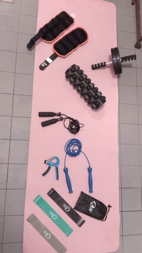 Fit Buddy Plankbord set + Cabau Lifestyle Fitnessmat + extra, Verzenden, Zo goed als nieuw, Benen, Push-up steun