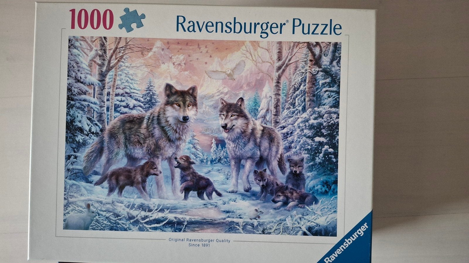 Ravensburger puzzel van  wolvengezin, Ophalen, 500 t/m 1500 stukjes, Zo goed als nieuw
