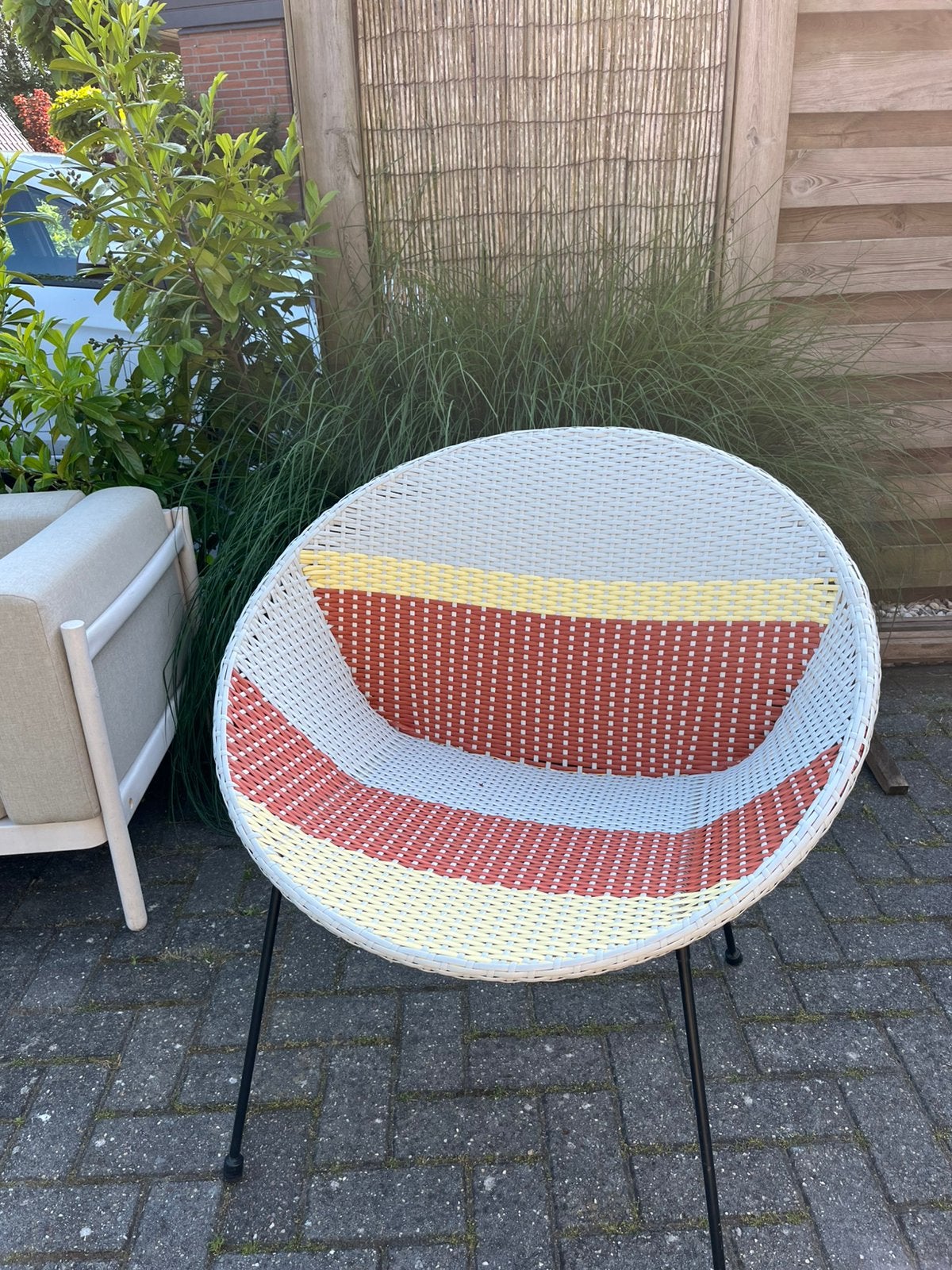 2 leuke tuinstoelen van de Karwei, Tuin en Terras, Ophalen, Zo goed als nieuw, Kunststof
