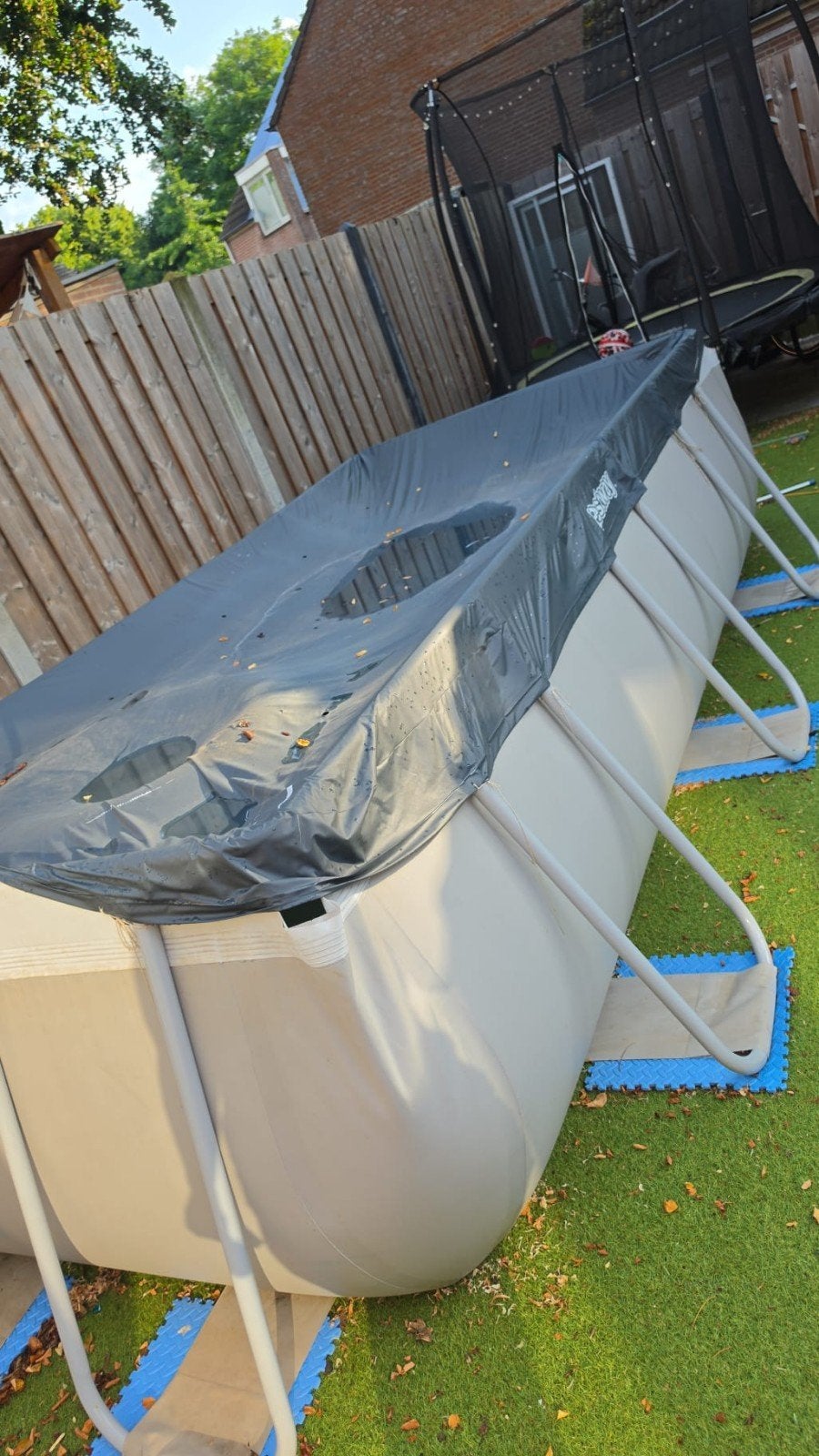 Groot opzetzwembad (4x2x1m), Tuin en Terras, Gebruikt, 300 cm of meer, Ophalen of Verzenden, Opzetzwembad