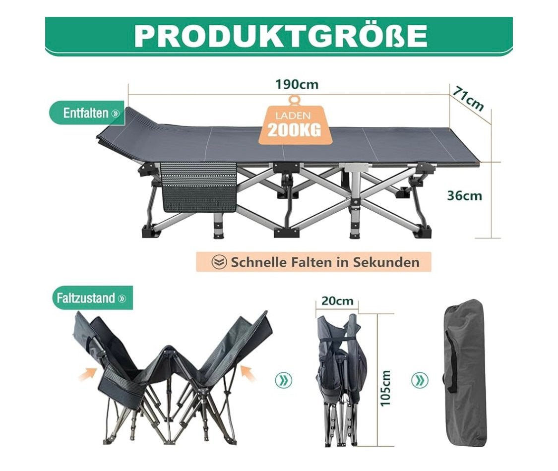 Logeerbed, kampeerbed, campingbed 2 stuks, Ophalen of Verzenden, Zo goed als nieuw, Campingstoel