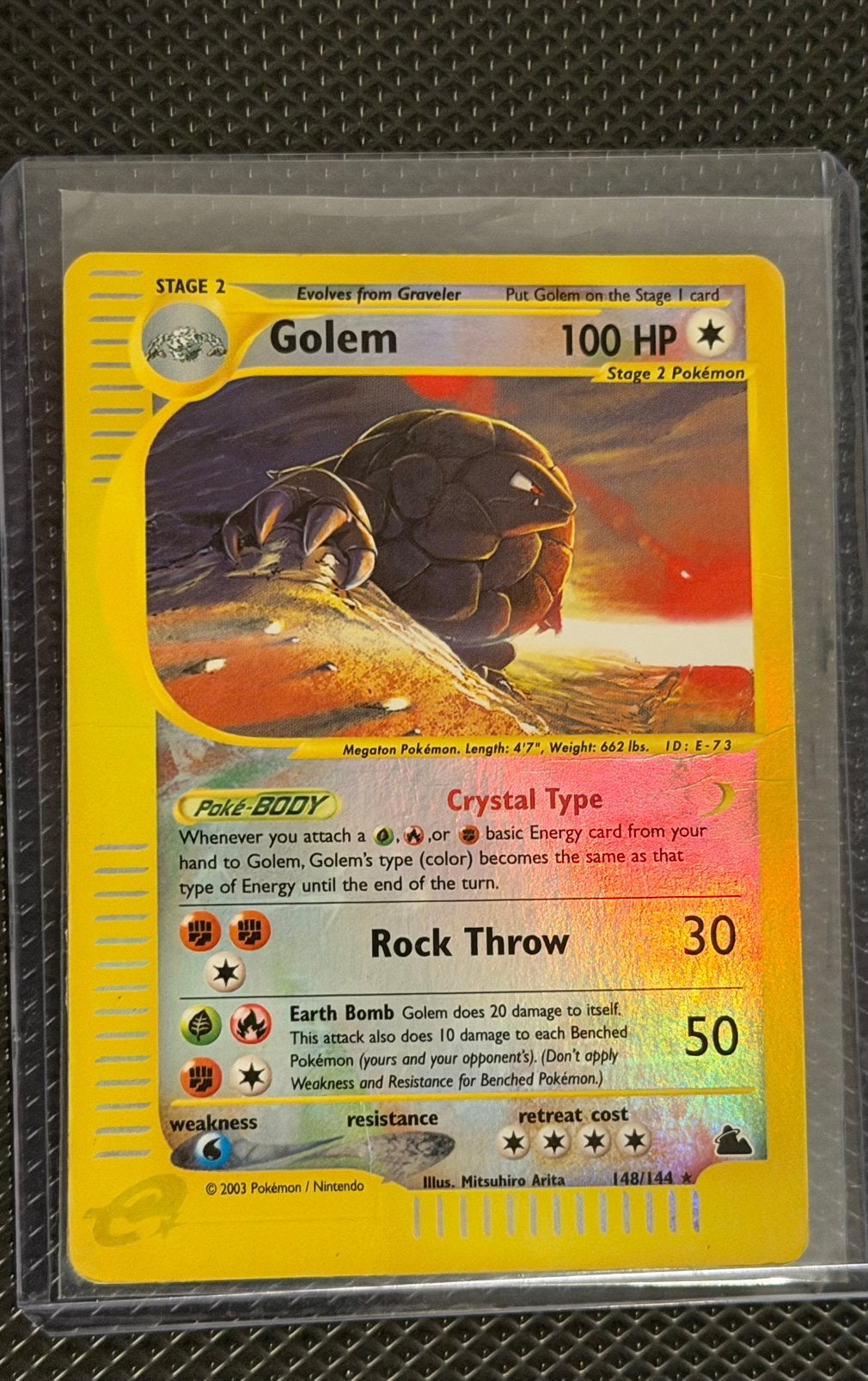 Pokemon Skyridge Golem 148/144, Ophalen, Gebruikt, Losse kaart