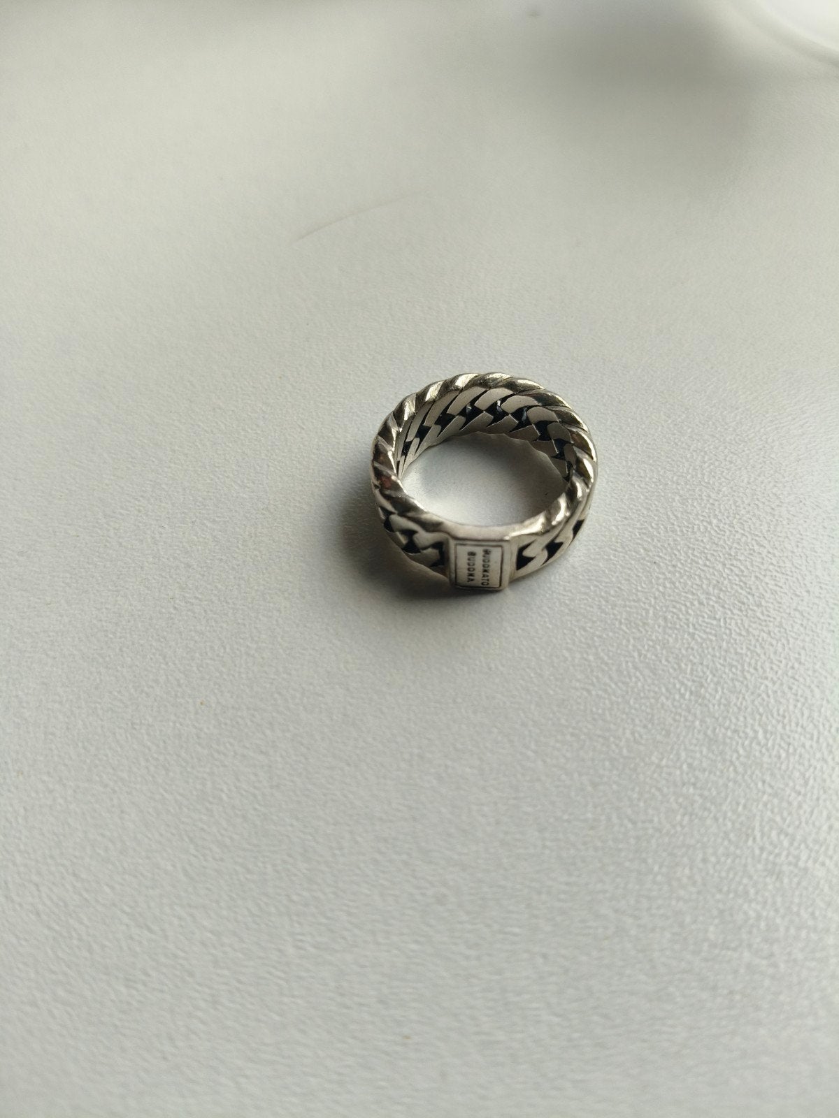 Buddha to Buddha ringen - Zilveren bandringen, Ophalen of Verzenden, Zo goed als nieuw, 17 tot 18, Dame of Heer