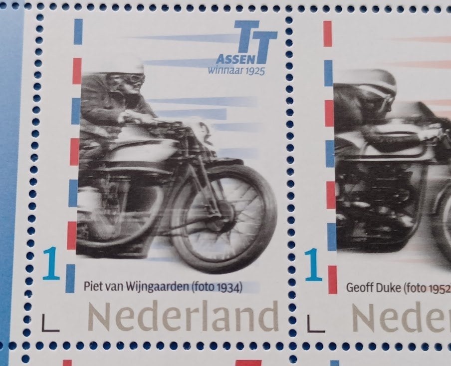 TT Assen 100 jaar (postzegelvel), Verzenden, Na 1940, Postfris