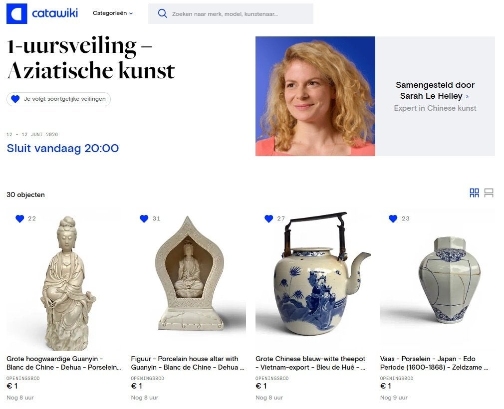 Vanavond 19.00 loopt de veiling af! Bieden vanaf €1 weg=weg!, Antiek en Kunst, Ophalen of Verzenden