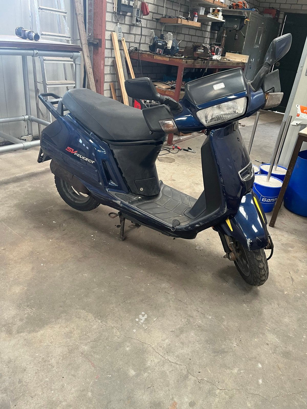 Peugeot SV Scooter - Blauw, Gebruikt, Fietsen en Brommers, Brommers | Peugeot, Ophalen, Gebruikt, Maximaal 45 km/u, Overige modellen