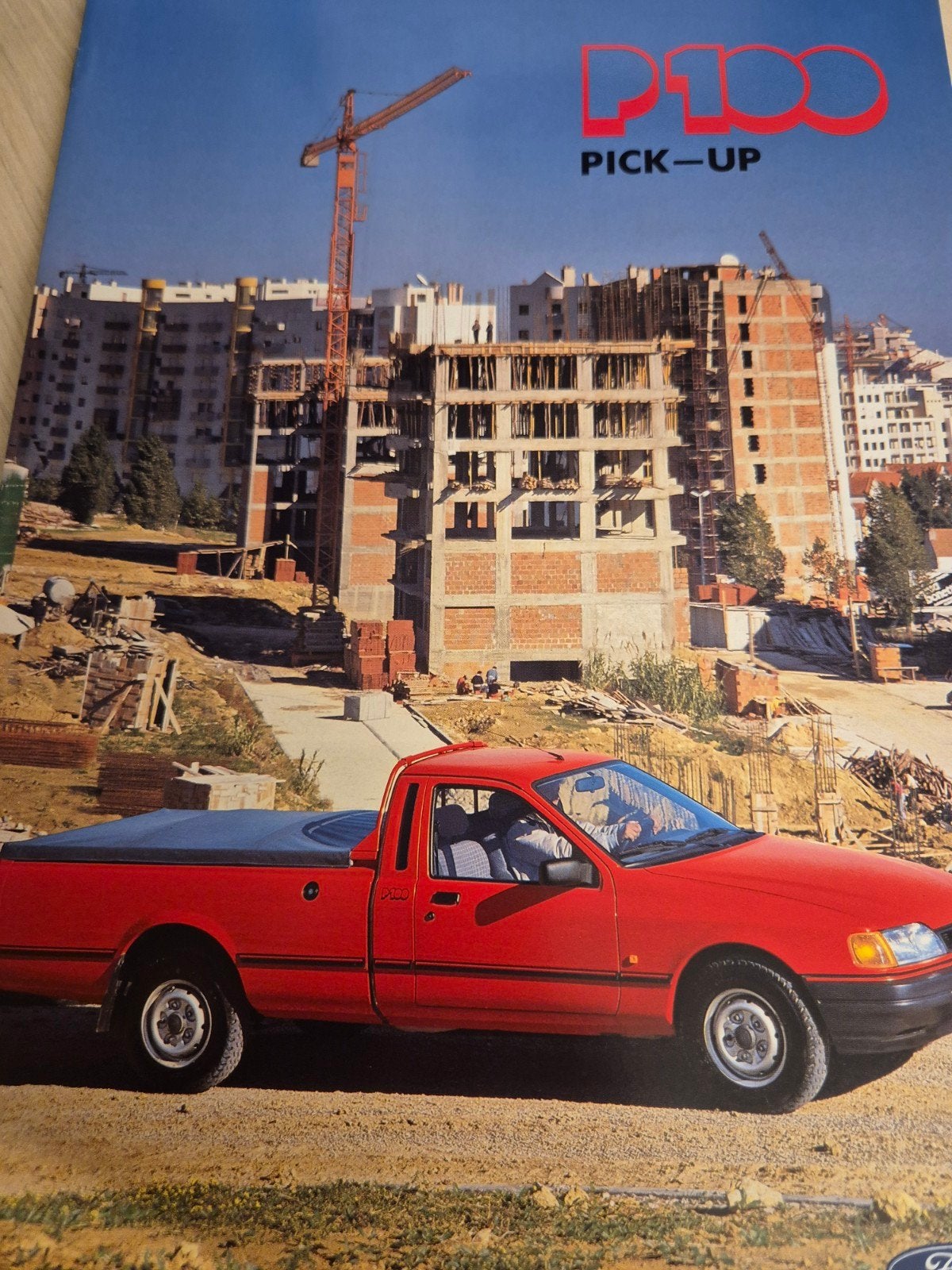 1989 Nederlands Ford P100 Ford Sierra pick-up folder izgst, Ophalen of Verzenden, Zo goed als nieuw, Ford