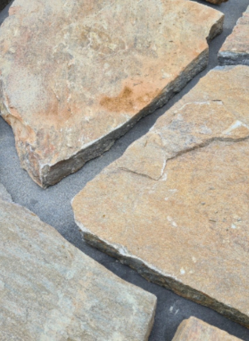 Natuursteen Flagstones Kavala Brown 7m2, Ophalen, Gebruikt, Natuursteen, Overige typen
