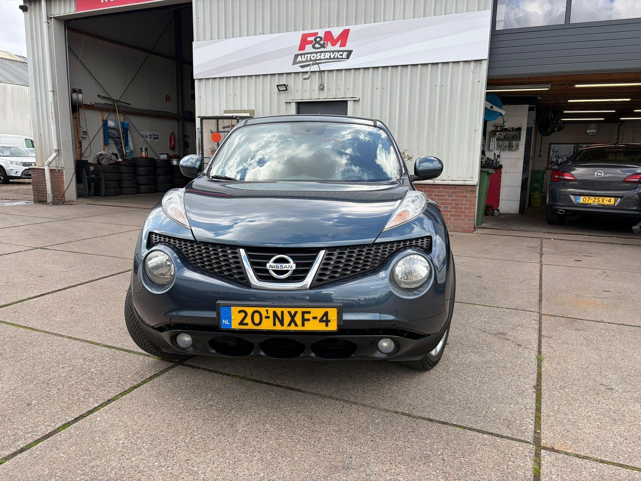 Nissan Juke 1.6 Acenta Eco Clima, cruise, pdc achter, Auto's, Euro 5, Stof, 4 cilinders, Blauw