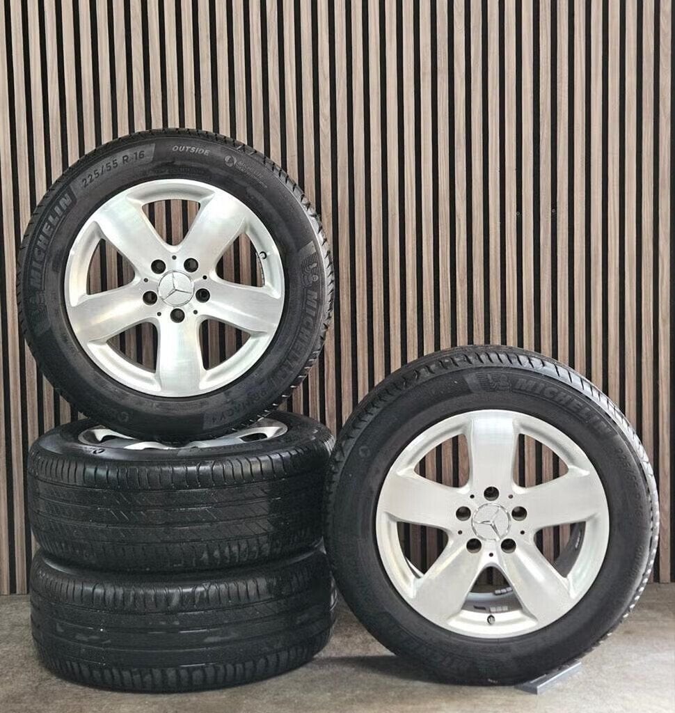 Nette 16" Orig Mercedes W211 Avandgarde Velgen+Banden 5x112, Gebruikt, -, Banden en Velgen, Ophalen of Verzenden