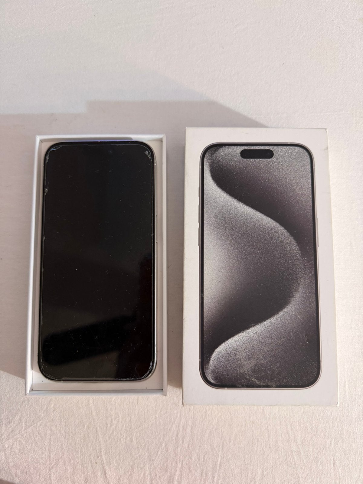 iPhone 15 Pro – Wit – 128GB, Ophalen, 80 %, 128 GB, Wit