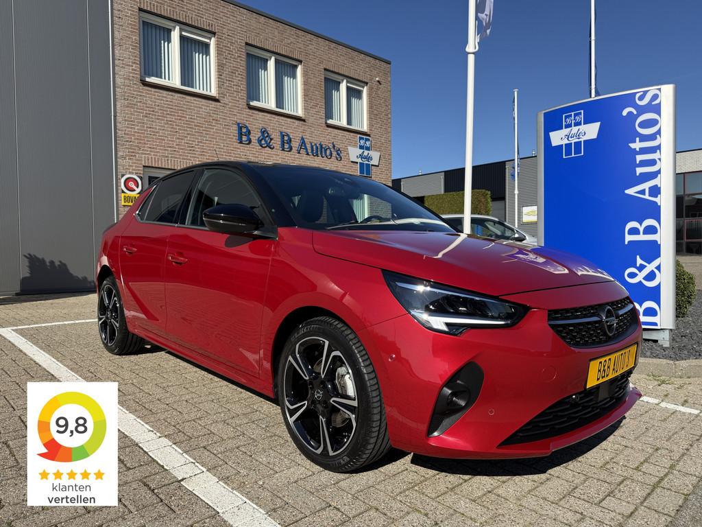 Opel Corsa 1.2 Turbo 100pk Ultimate l PANO-DAK l CAMERA l EC, Voorwielaandrijving, 101 pk, Gebruikt, Leder en Stof